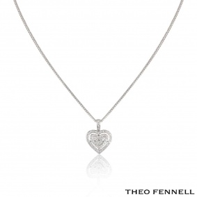 Theo Fennell White Gold Diamond Heart Pendant